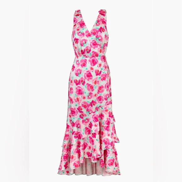 Adelyn Rae Willow Floral Wrap Maxi Dress NWOT - Picture 3 of 3